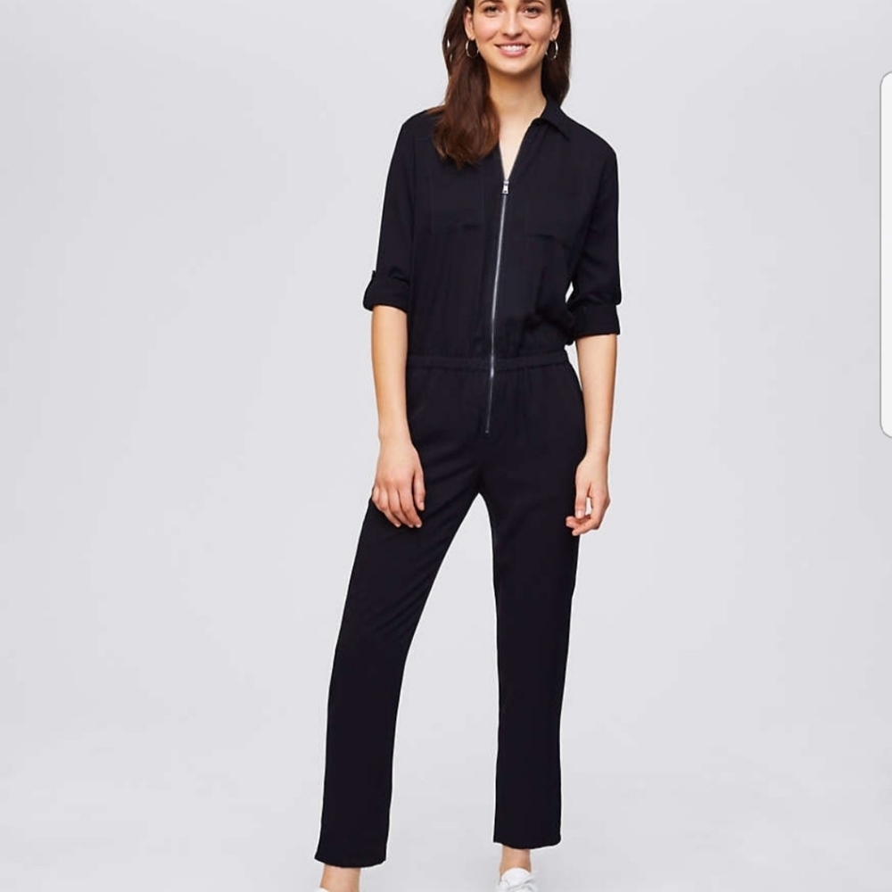 LOFT Utility Zip Jumpsuit - Womens Size XS NWT